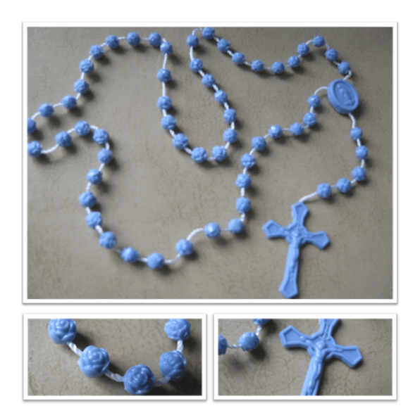 Chapelet - Plastique  bleu
