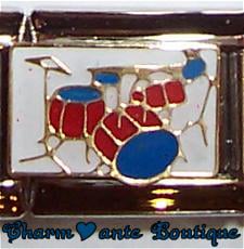 Batterie rouge et bleu