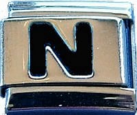 Lettre N noir