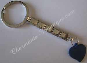 Porte-clés avec cœur bleu