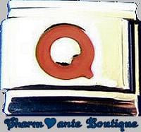 Lettre Q rouge